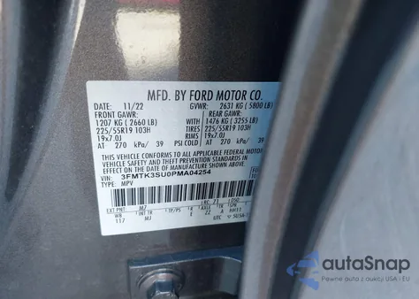 2023 Ford Mustang Mach-E Premium from USA, damaged, VIN 3FMTK3SU0PMA04254